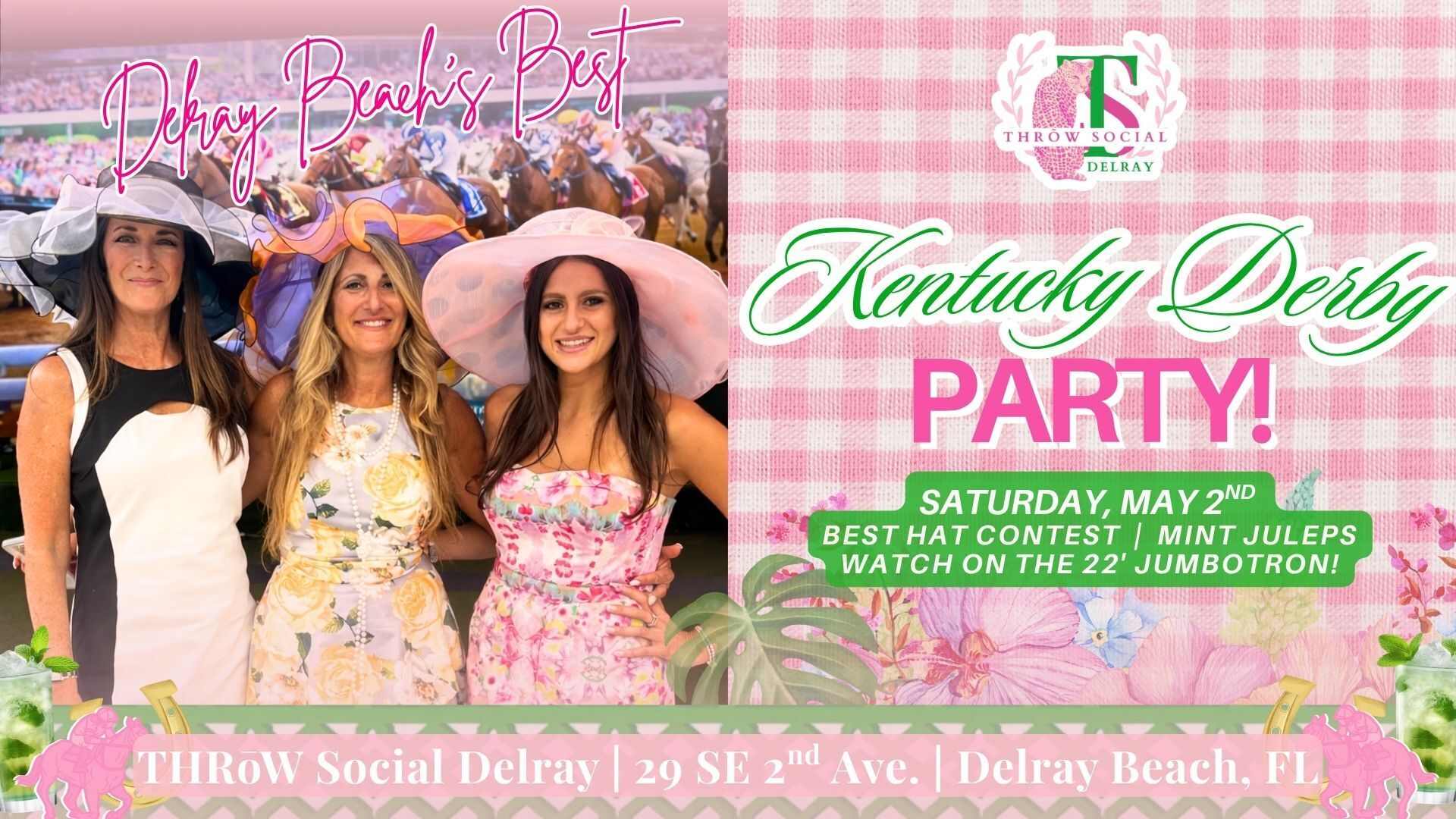 Kentucky Derby Day 2026 Cocktail Party @ THRoW Social Delray Beach!