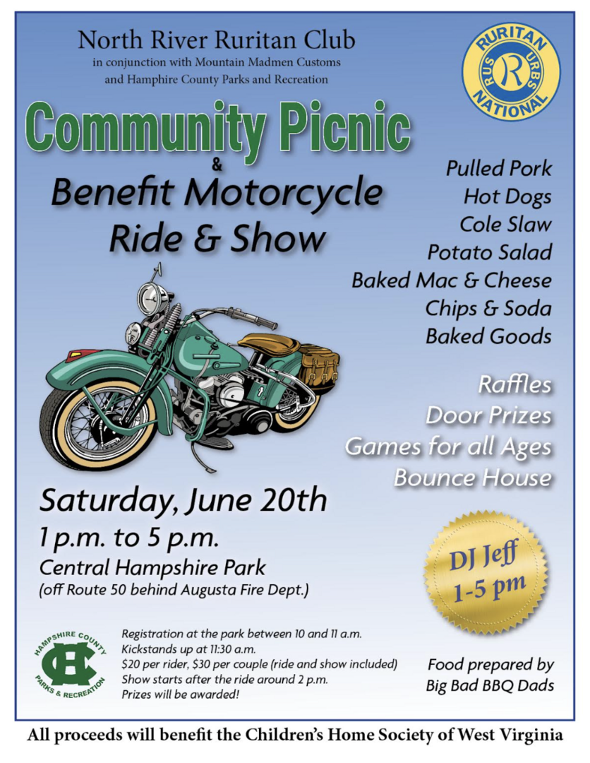 Community Picnic & Benefit Motorcycle Ride & Show – Augusta, WV