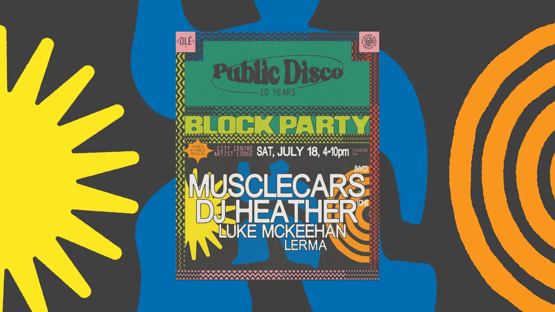 Public Disco Block Party: MUSCLECARS (NYC), DJ HEATHER (CHI)