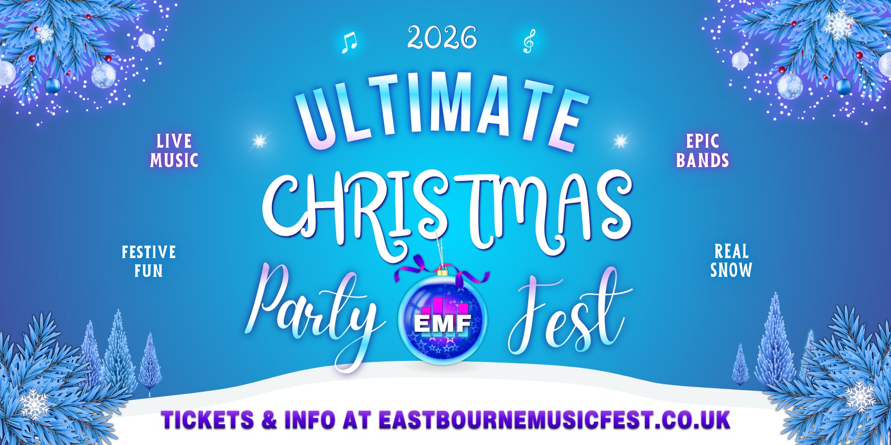 Ultimate Christmas Party Fest - Coming back to Eastbourne on 4th, 5th & 12th December 2026 at 7pm - Ultimate Christmas Party Fest - Coming back to Eastbourne on 4th, 5th & 12th December 2026 at 7pm