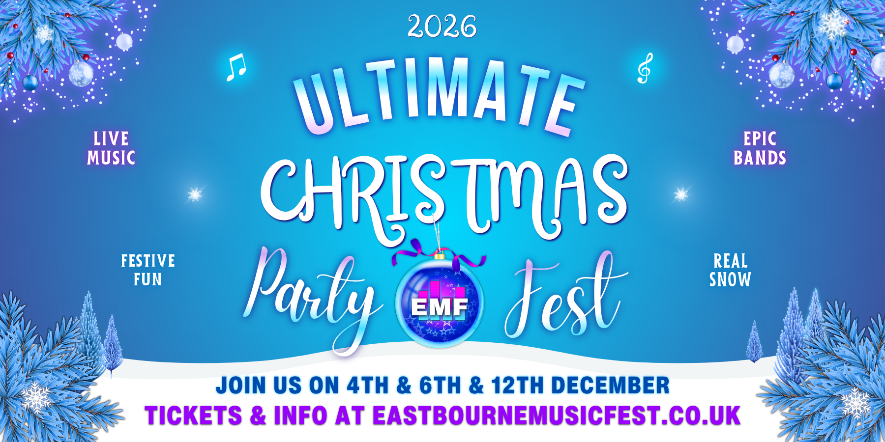 Ultimate Christmas Party Fest - Coming back to Eastbourne on 4th, 5th & 12th December 2026 at 7pm - Ultimate Christmas Party Fest - Coming back to Eastbourne on 4th, 5th & 12th December 2026 at 7pm