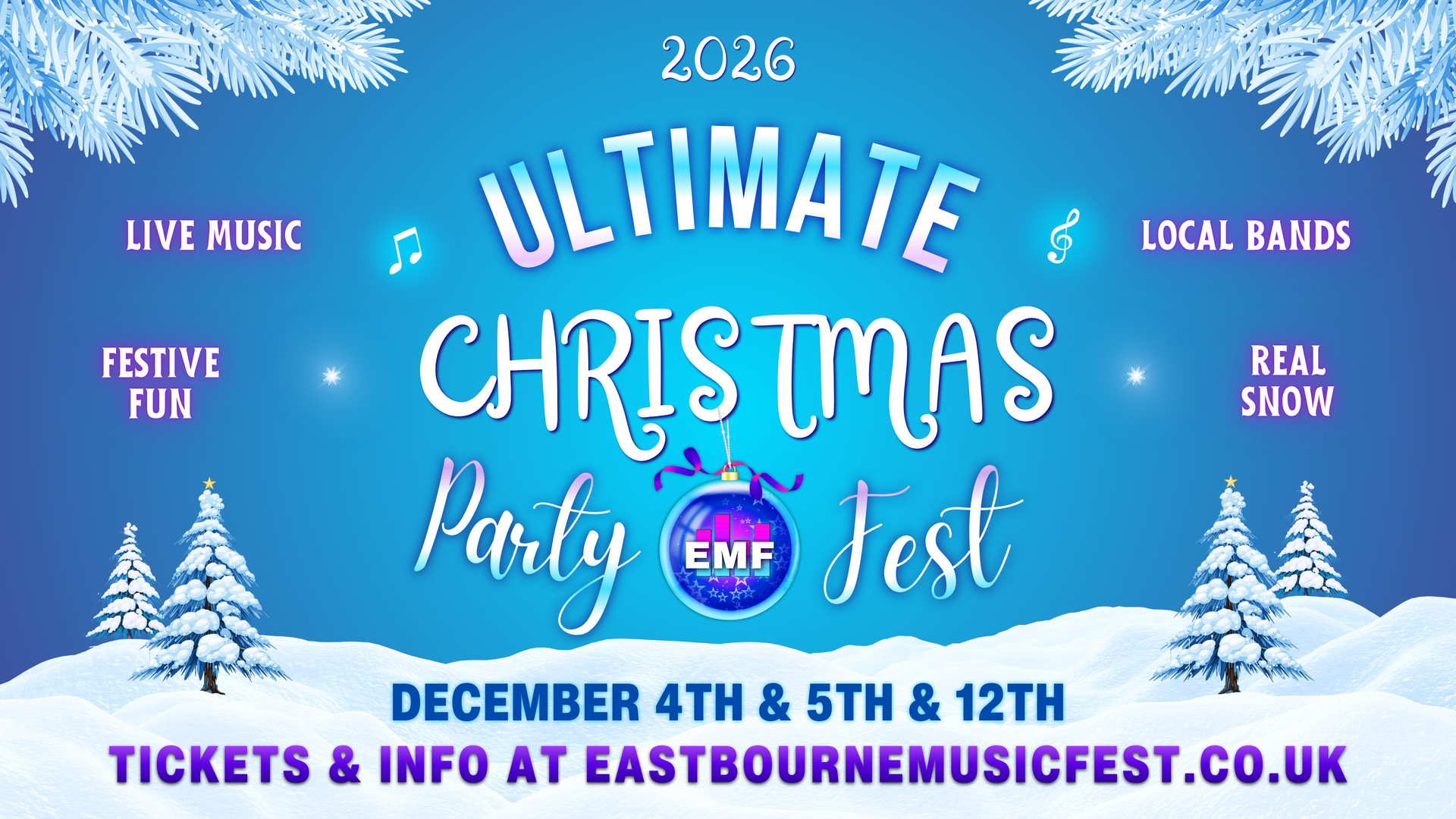 Ultimate Christmas Party Fest - Coming back to Eastbourne on 4th, 5th & 12th December 2026 at 7pm - Ultimate Christmas Party Fest - Coming back to Eastbourne on 4th, 5th & 12th December 2026 at 7pm