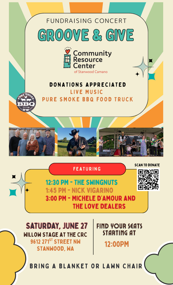 Groove & Give Fundraising Concert at the Community Resource Center of Stanwood Camano