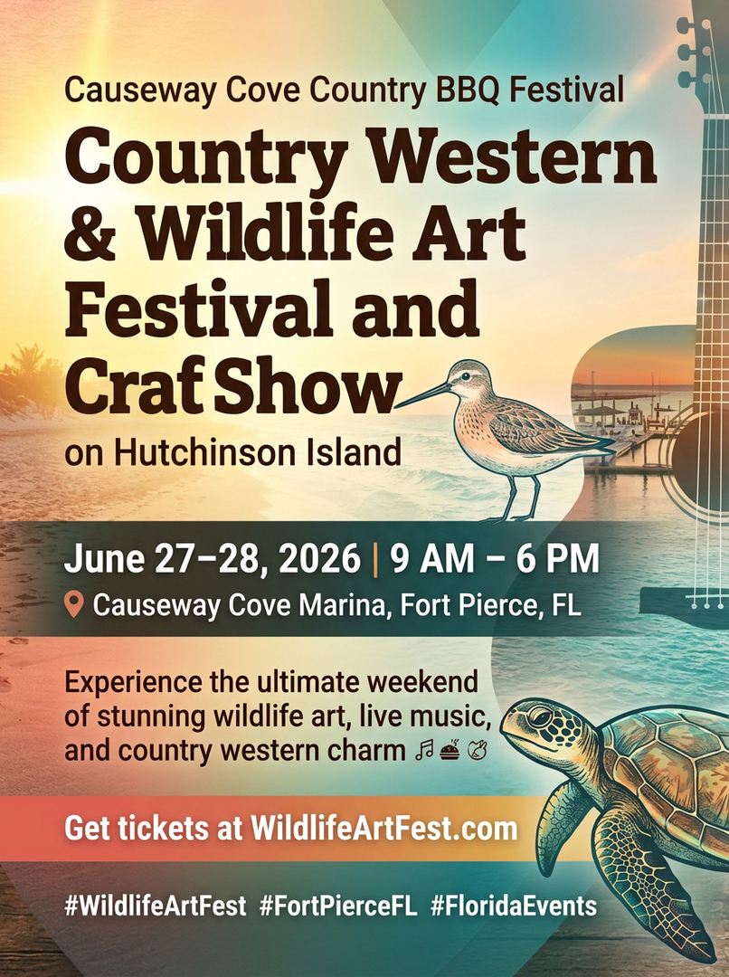 Hutchinson Island for the Country Western & Wildlife Art Festival and Craft Show