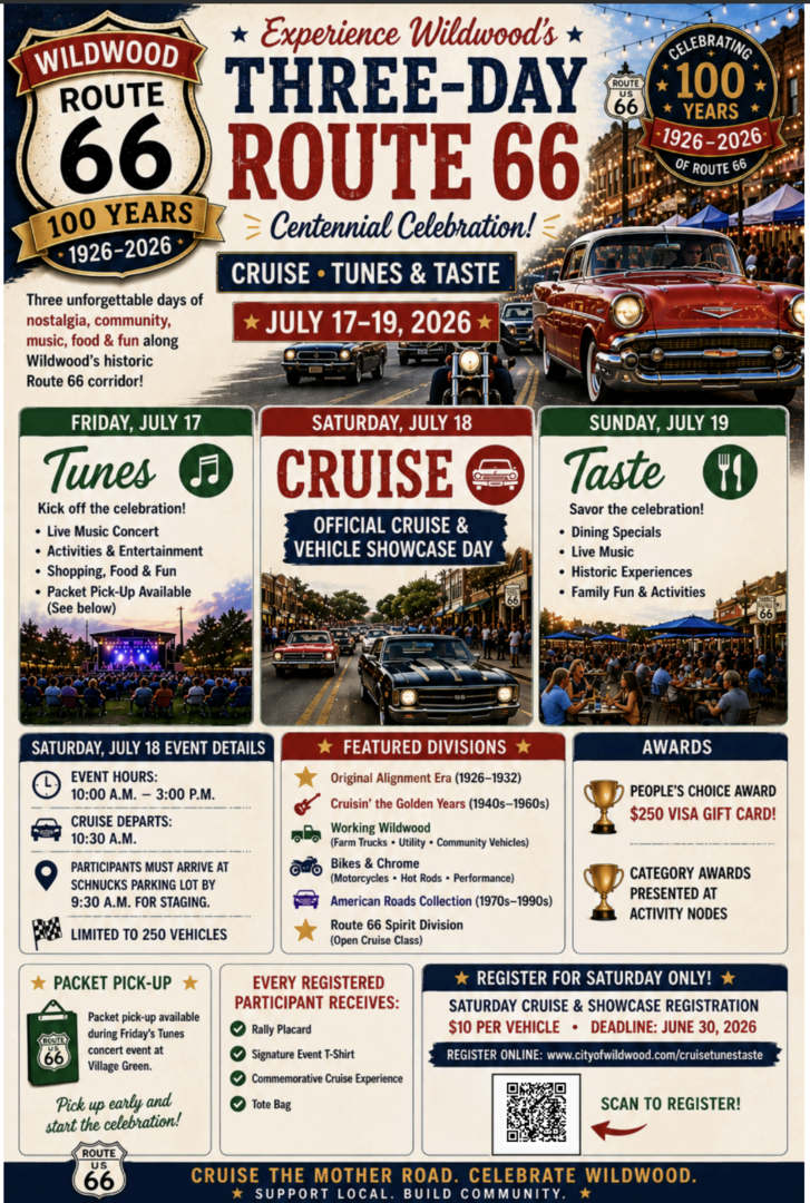 Route 66 Centennial Celebration - Cruise, Tunes & Taste