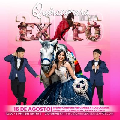 North Texas Daily Events - 2026 Dallas / Fort Worth Quinceanera Expo August 16th, 2026 at Irving Convention Center North Texas Daily Events - 2026 Dallas / Fort Worth Quinceanera Expo August 16th, 2026 at Irving Convention Center