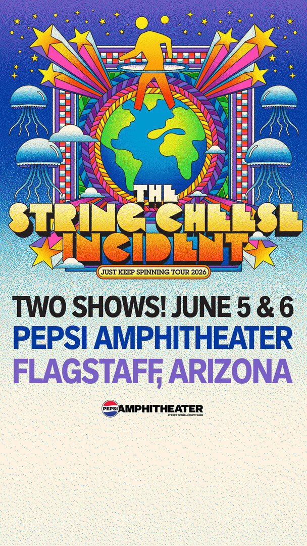 The String Cheese Incident will take the stage at Pepsi Amphitheater at Fort Tuthill County Park.