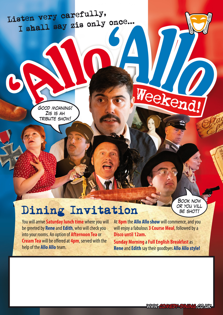 Allo Allo Weekend  12/09/2026 - Allo Allo Weekend  12/09/2026