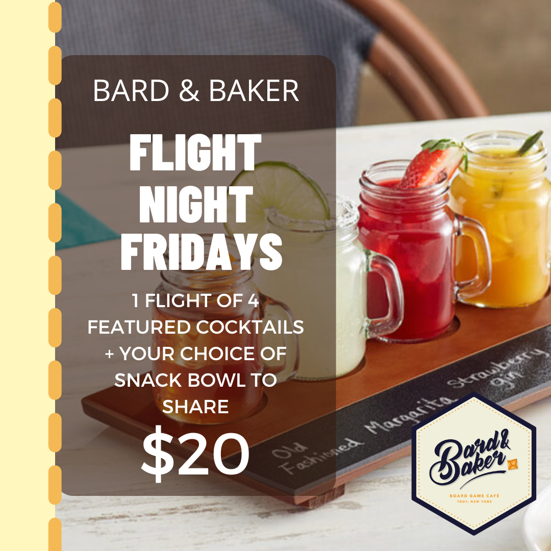 Flight Night Friday: Pokemon Starter Gen 3 Cocktail Flights at Bard & Baker in Troy