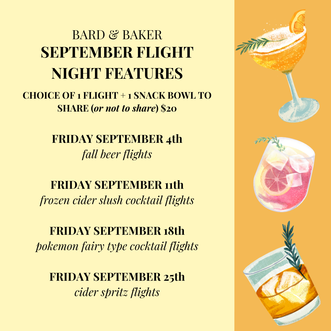 Flight Night Friday: Pokemon Fairy Type Cocktail Flights at Bard & Baker in Troy - Flight Night Friday: Pokemon Fairy Type Cocktail Flights at Bard & Baker in Troy