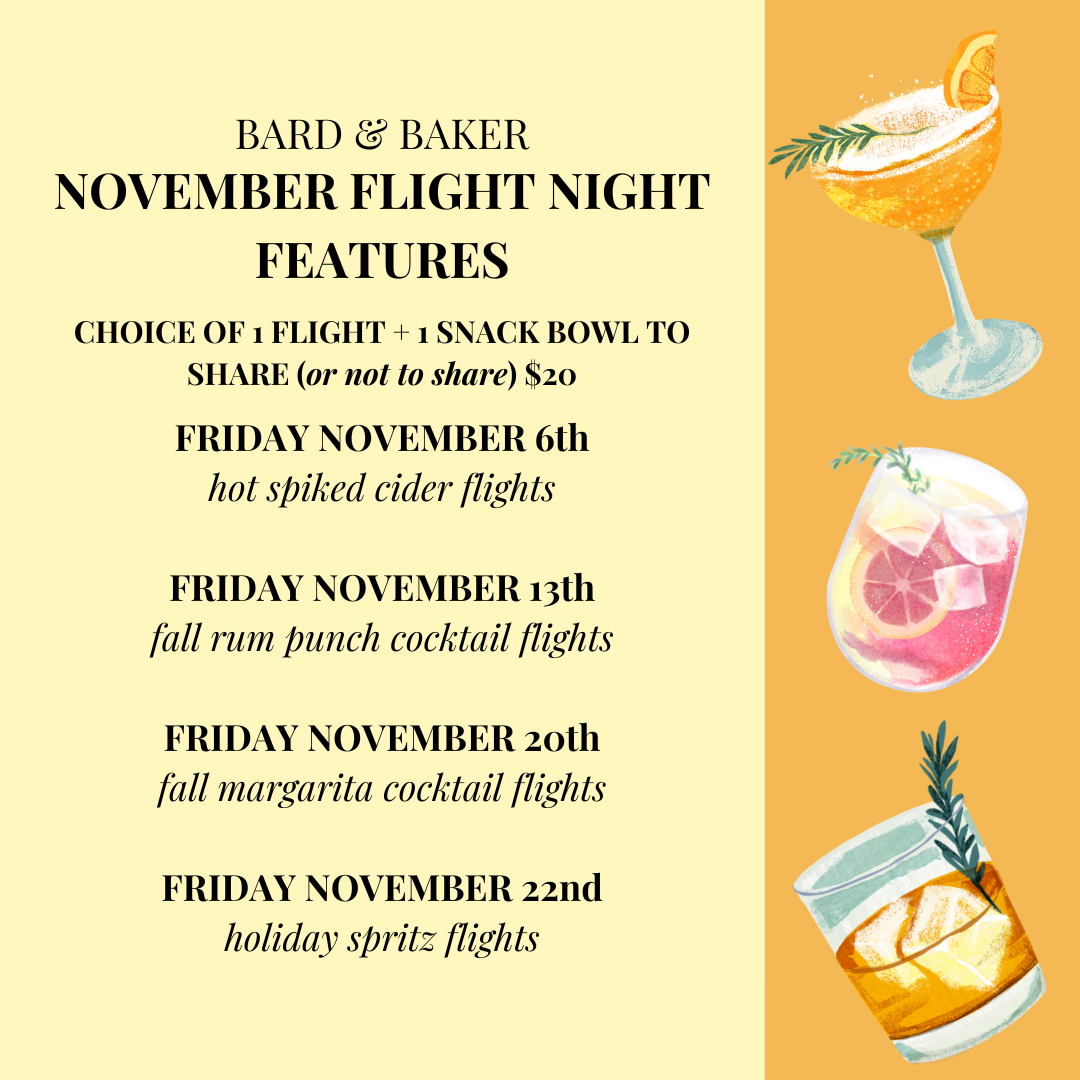 Flight Night Friday: Hot Spiked Cider Flights at Bard & Baker in Troy - Flight Night Friday: Hot Spiked Cider Flights at Bard & Baker in Troy