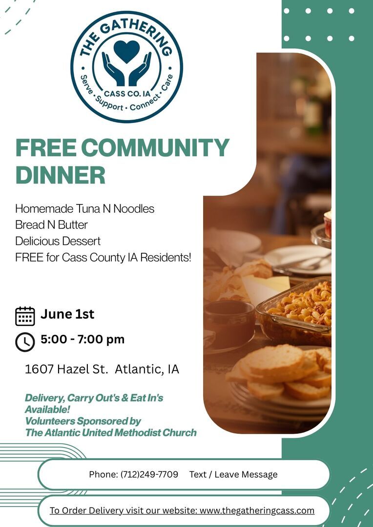 The Gathering FREE Meal June 1st  5-7pm