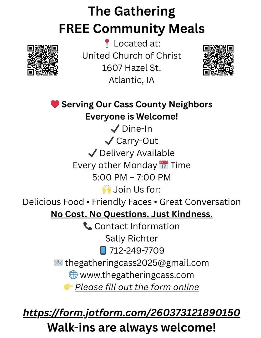 The Gathering FREE Meal June 15th 5-7pm