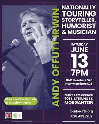 An Evening with Andy Offutt Irwin at Burke Arts Council