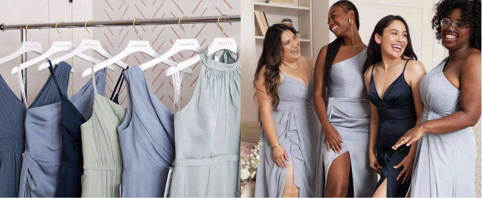 bridesmaid dresses san antonio Gorgeous bridesmaid dress glows in luxe satin with a chic halter neckline featuring a twist at the base and a draped waist detail enhancing the sheath silhouette and leading to a front skirt slit Bridesmaid Dresses and Gowns With