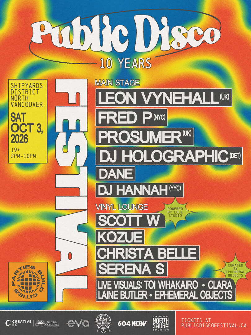 Public Disco Festival: Leon Vynehall (UK), Fred P (NYC), Prosumer (UK), DJ Holographic (DET)