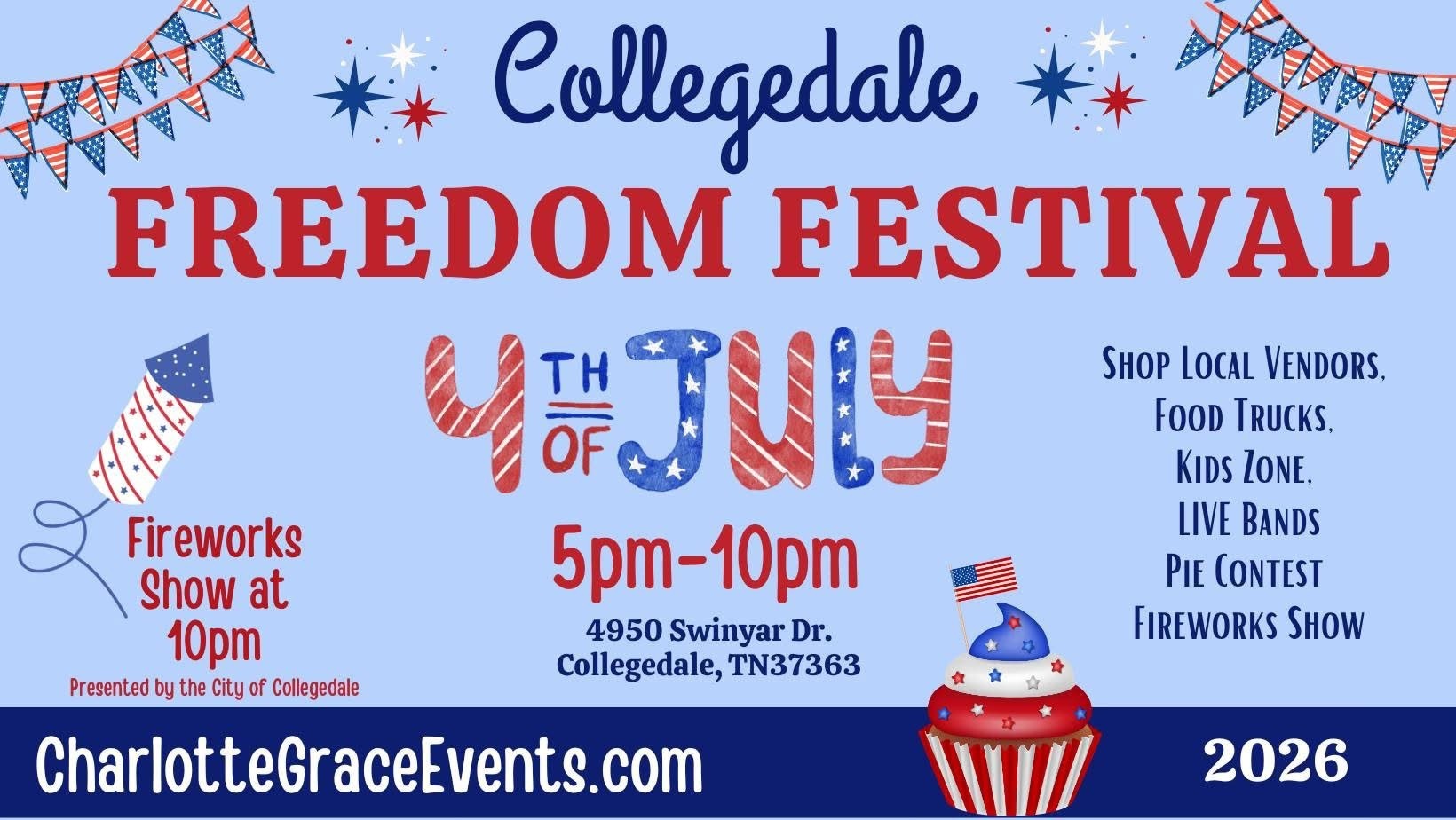Celebrate America’s 250th Birthday at Collegedale’s Freedom Festival on July 4th