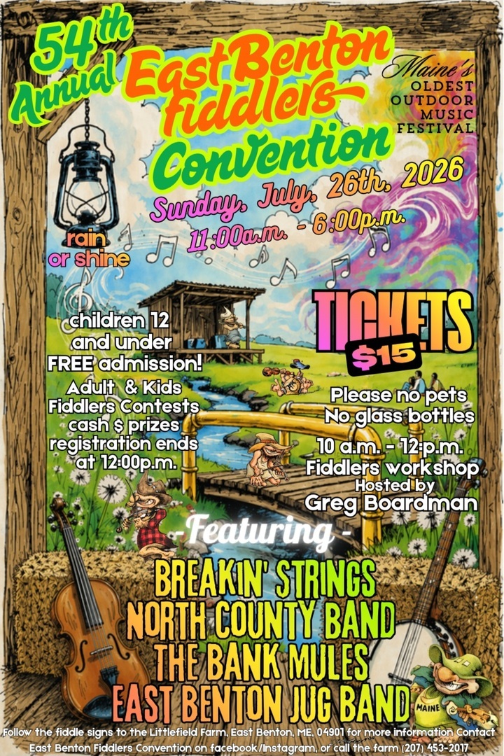 54th Annual East Benton Fiddlers Convention Bands: Breakin' Strings, North County Band, Bank Mules