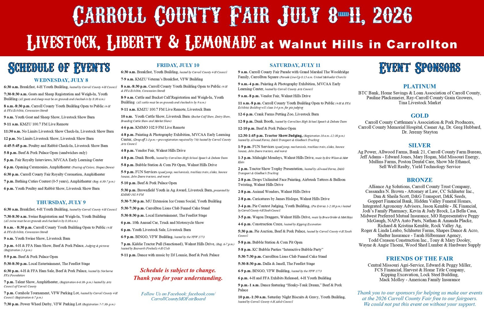 Carroll County Fair 2026