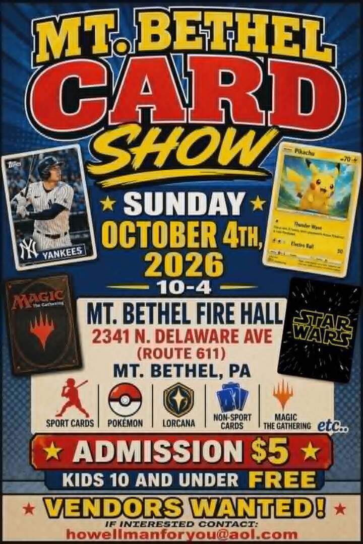 Mount Bethel PA Trading Card Show