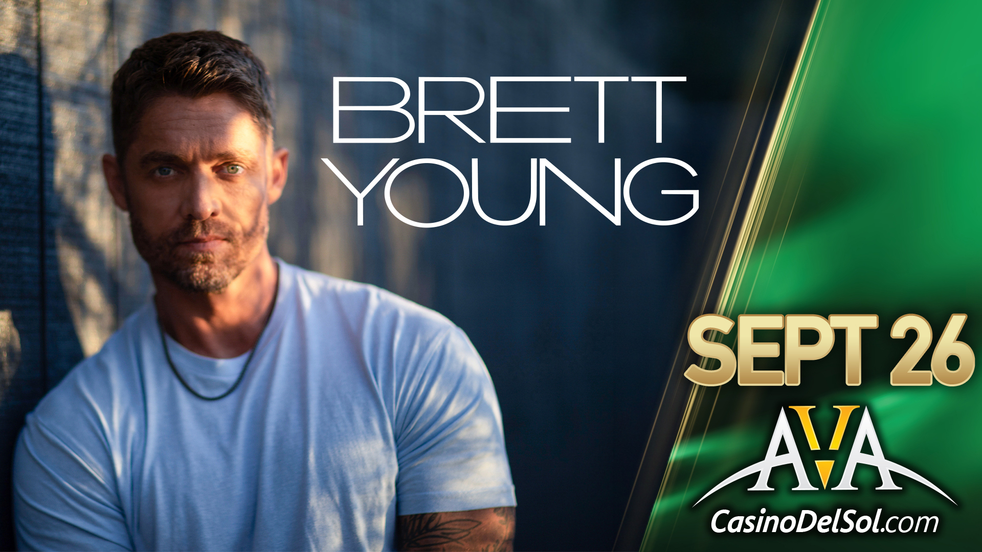 Brett Young Coming to AVA Amphitheater at Casino Del Sol in Tucson on September 26, 2026