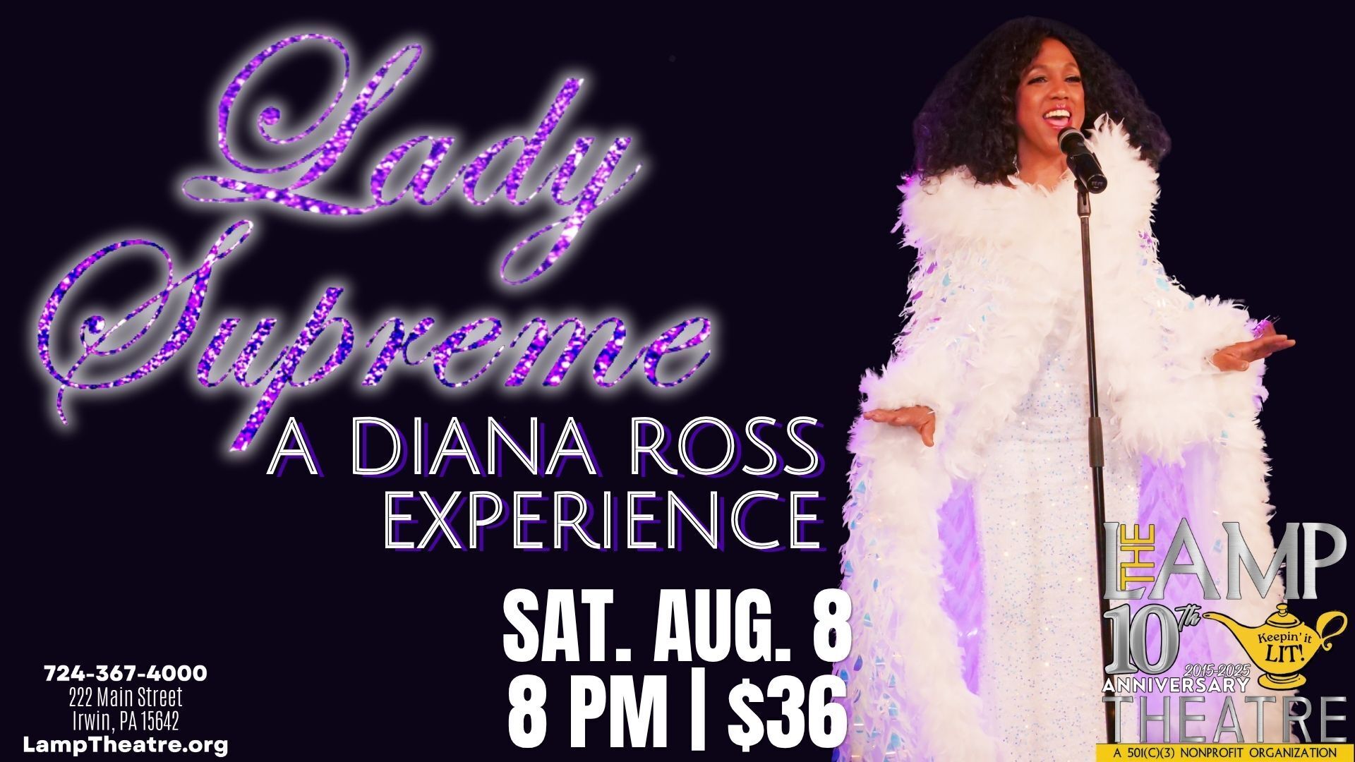 Lady Supreme: A Diana Ross Experience starring Deanna Carroll LIVE at The Lamp Theatre, Irwin