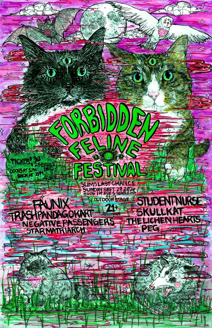 ✨ Forbidden Feline Festival 🐾🐾 Sunday, September 27th 2026 - Slim's Last Chance - OUTDOOR STAGE!