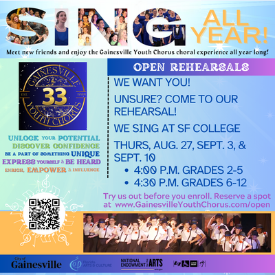 Event image for Gainesville Youth Chorus OPEN REHEARSALS
