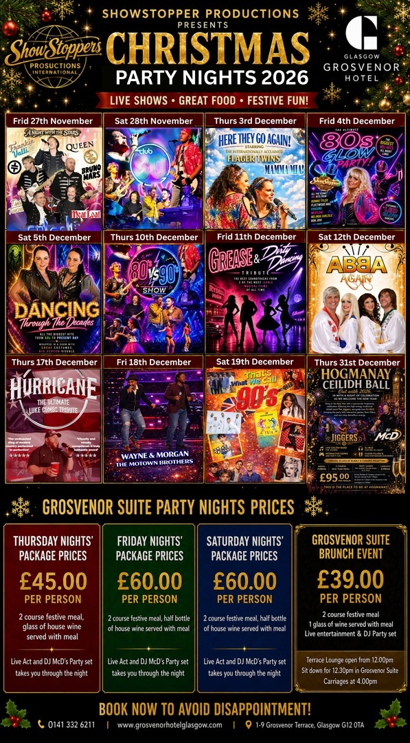GROSVENOR FESTIVE PARTY NIGHTS: Thursdays in December sorted! - GROSVENOR FESTIVE PARTY NIGHTS: Thursdays in December sorted!