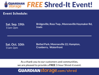 Guardian Storage Fall 2026 Shred-It Event