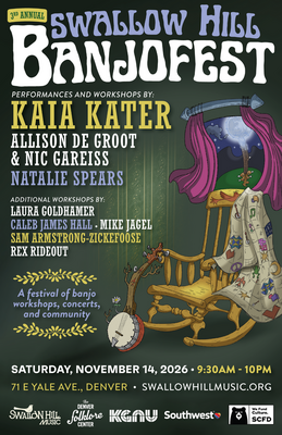Swallow Hill BanjoFest feat. Kaia Kater, Allison de Groot & Nic Gareiss, and Natalie Spears