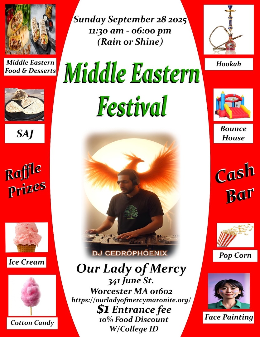 Middle Eastern Festival Sunday September 28, 2025