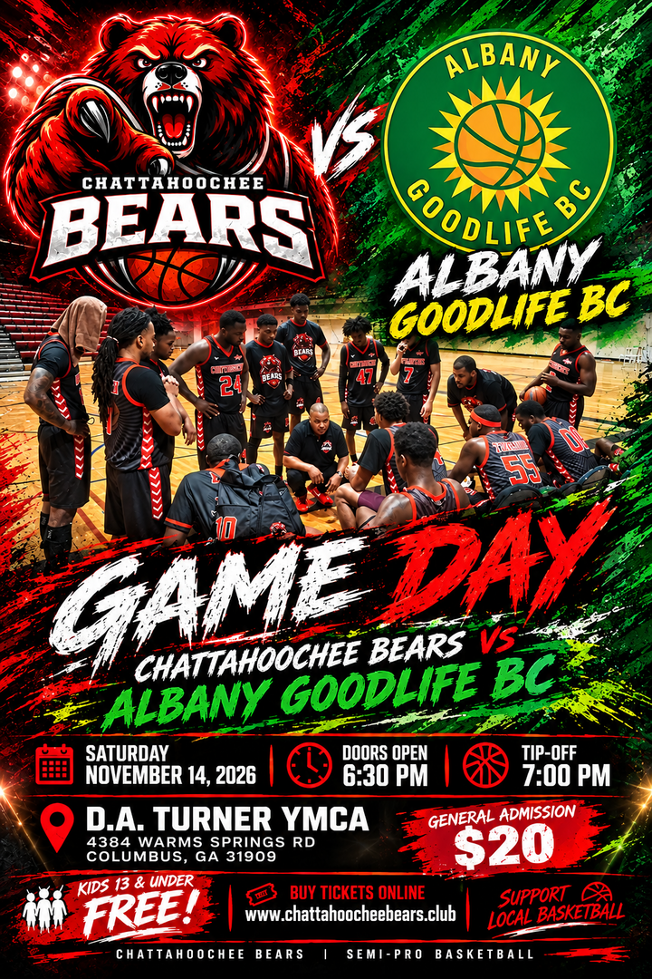 Chattahoochee Bears vs Albany Goodlife BC